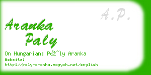 aranka paly business card
